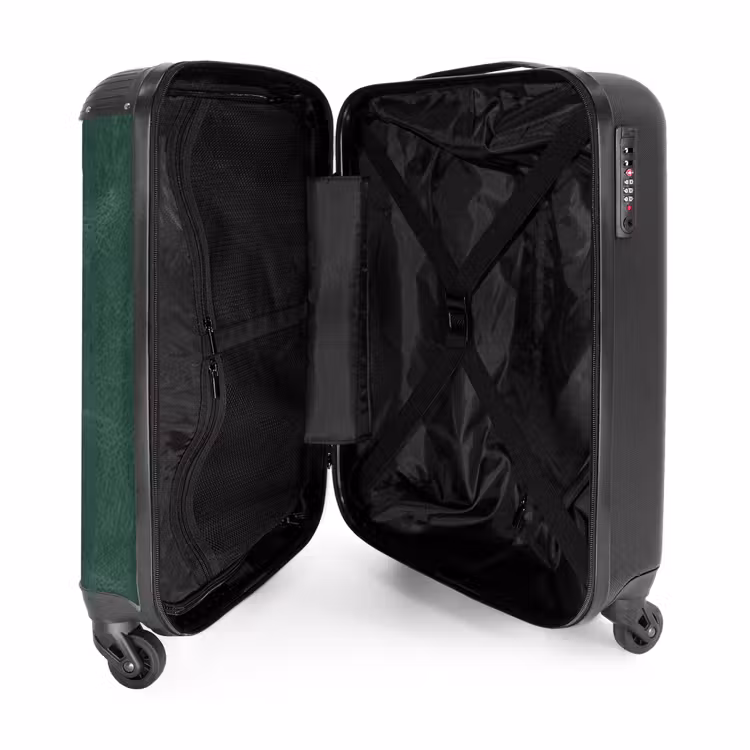 Koffer - Lederen look midden groen — 4