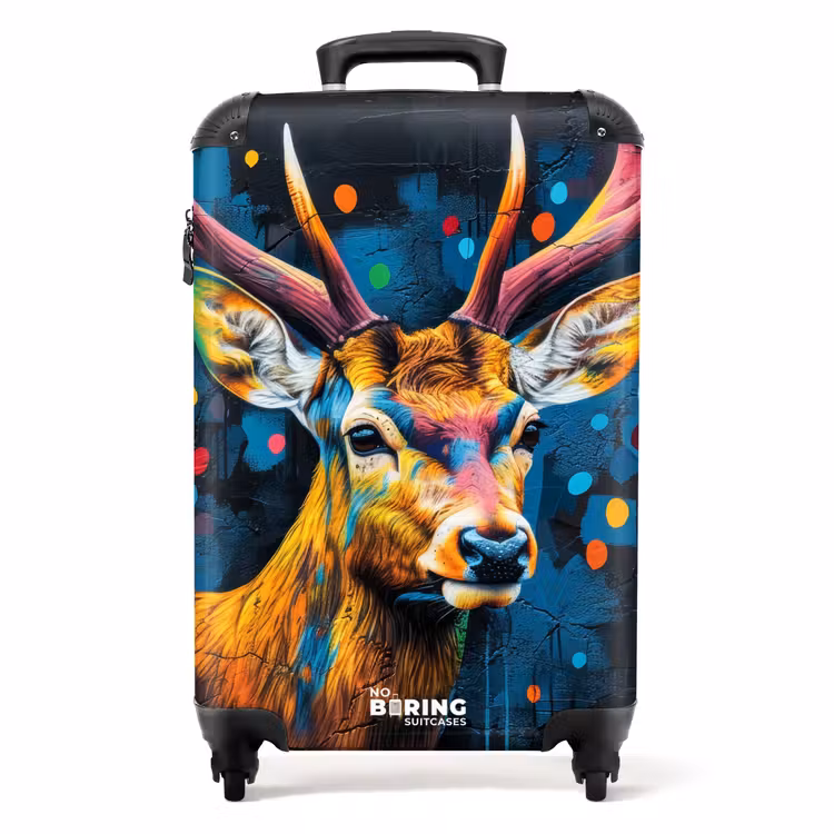 Koffer - Hert met gewei in graffiti stijl — 1