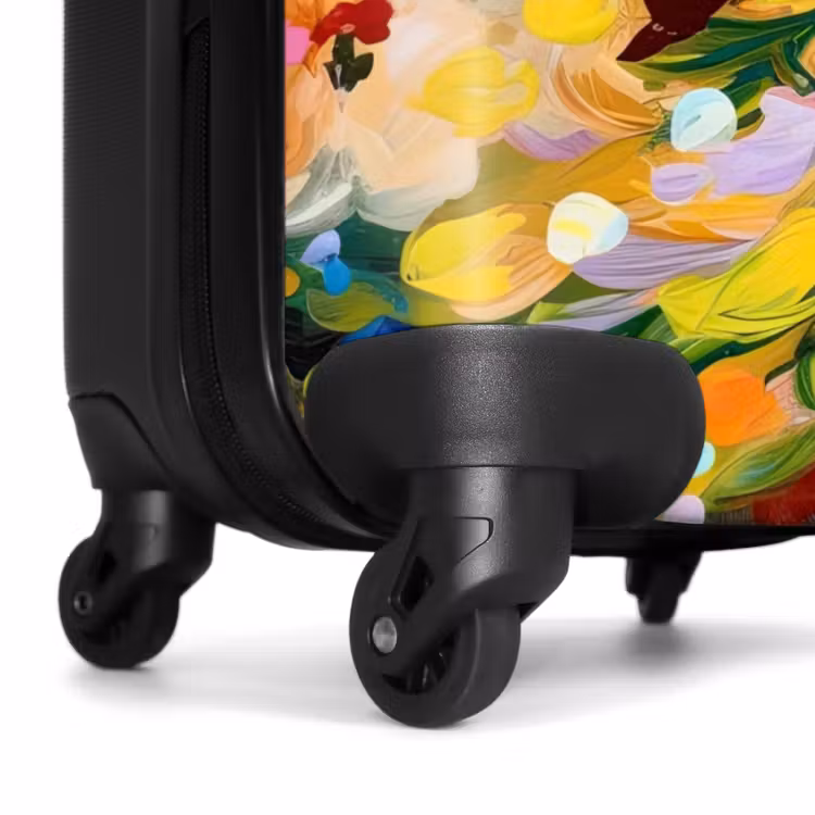 Koffer - Schilderij - Olieverf - Bloemen - Regenboog — 6