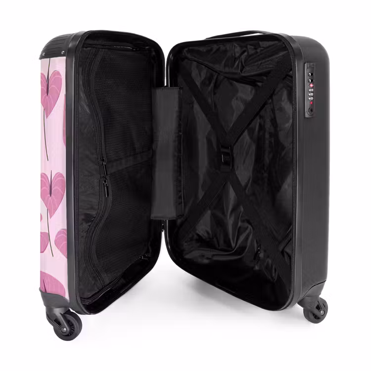 Koffer - Summer memories - Roze anthurium patroon — 4