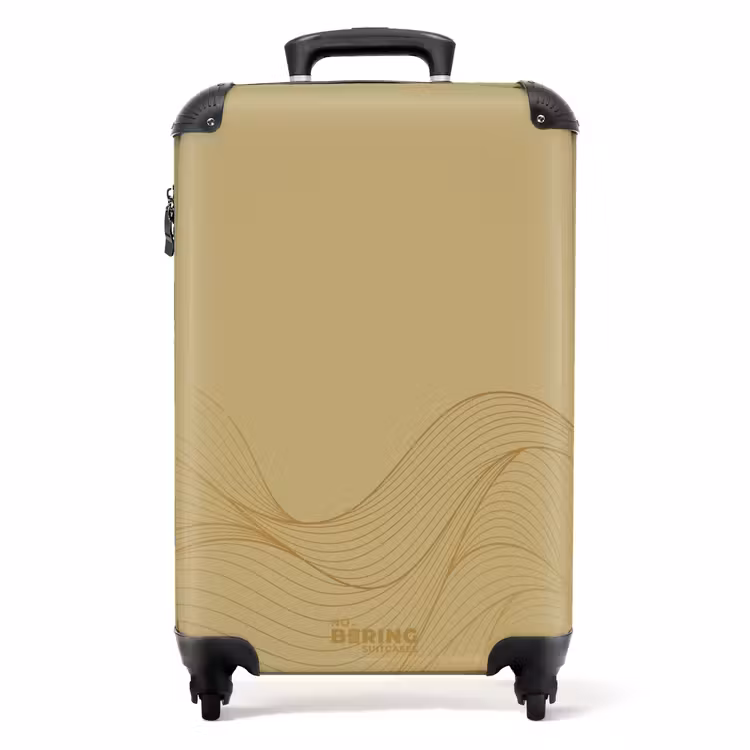 Koffer - Minimal - Goudbruin met gouden golven — 1