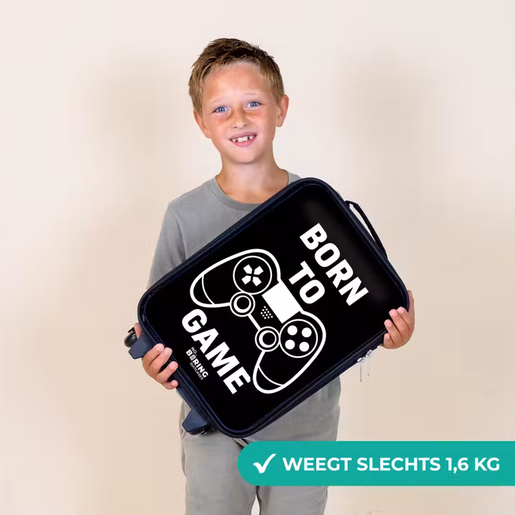 Kinderkoffer - Qoute met controller in zwart wit — 2