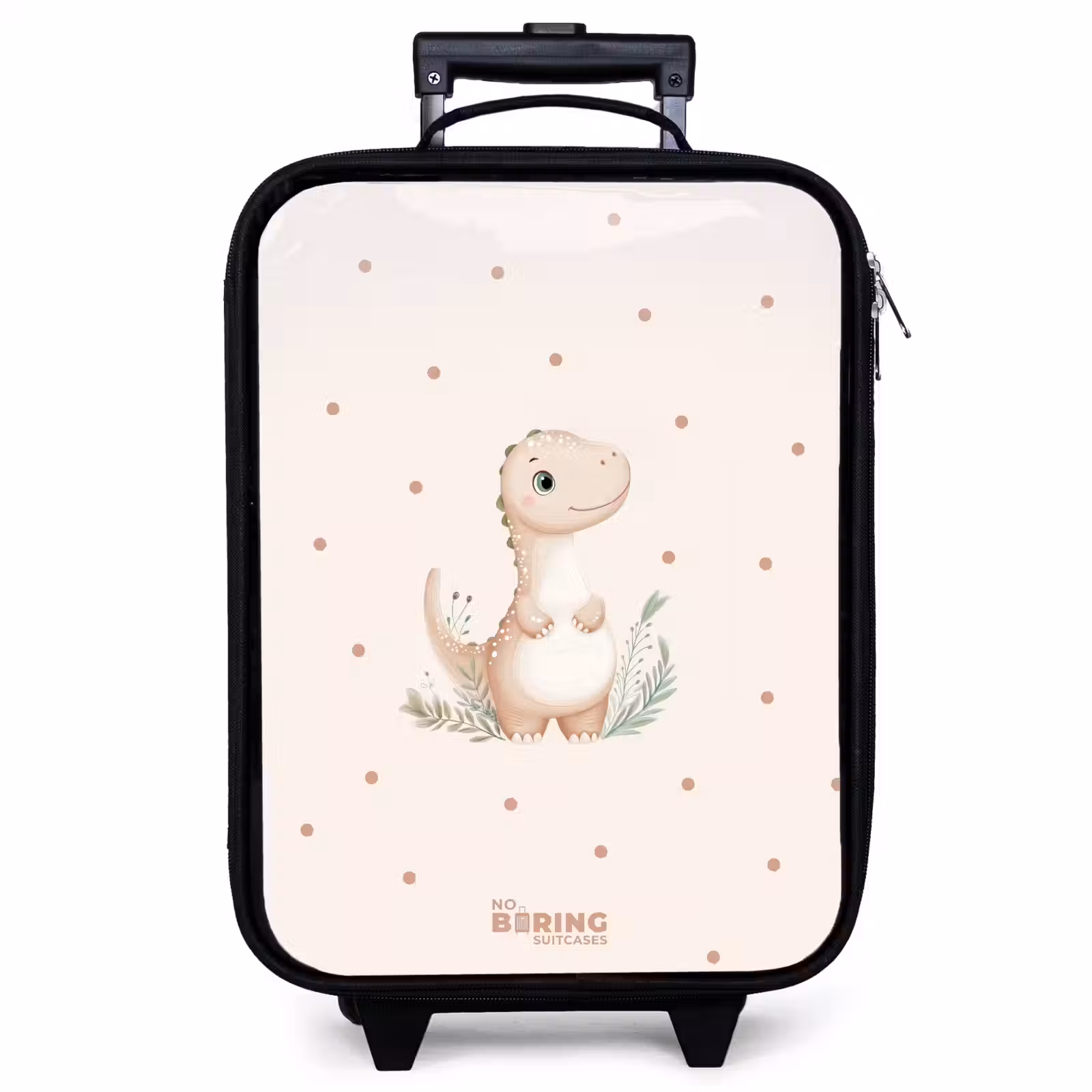 Kinderkoffer - Beige dino op een stippen achtergrond — 1