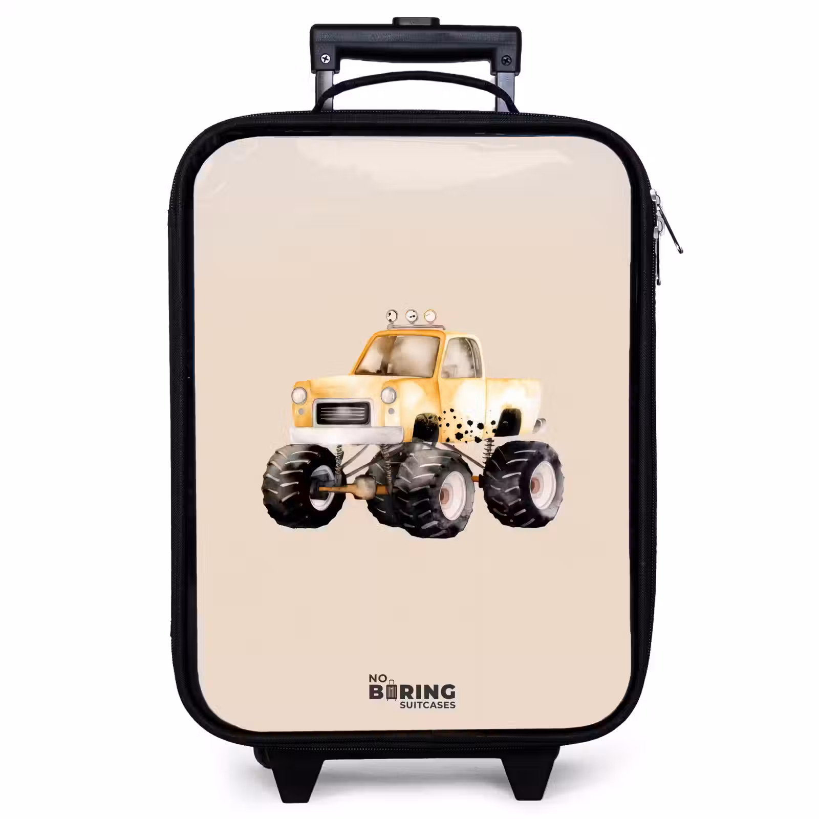 Kinderkoffer - Gele monstertruck op een beige achtergrond — 1