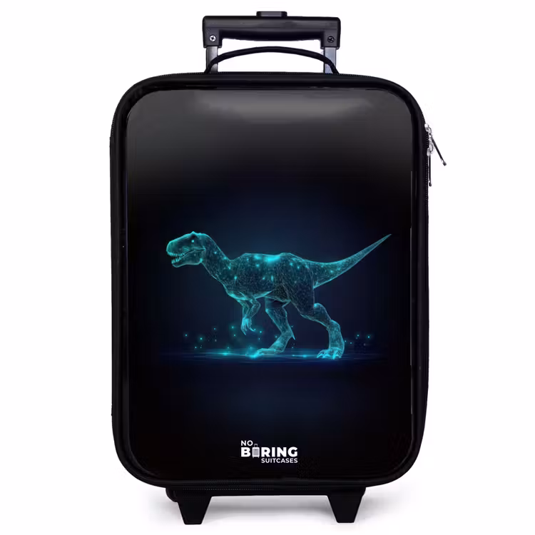 Kinderkoffer - Digitale T-Rex in blauw lichtveld — 1