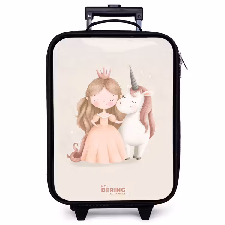 Kinderkoffer - Prinses en een eenhoorn in pastel kleuren — 1