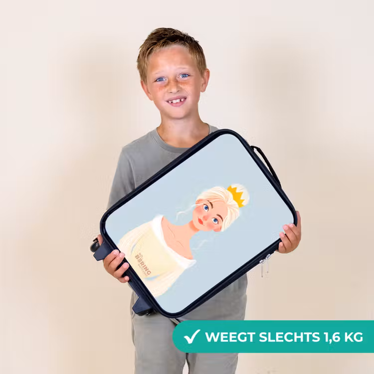 Kinderkoffer - Prinses met een gouden kroon - Blauw — 2