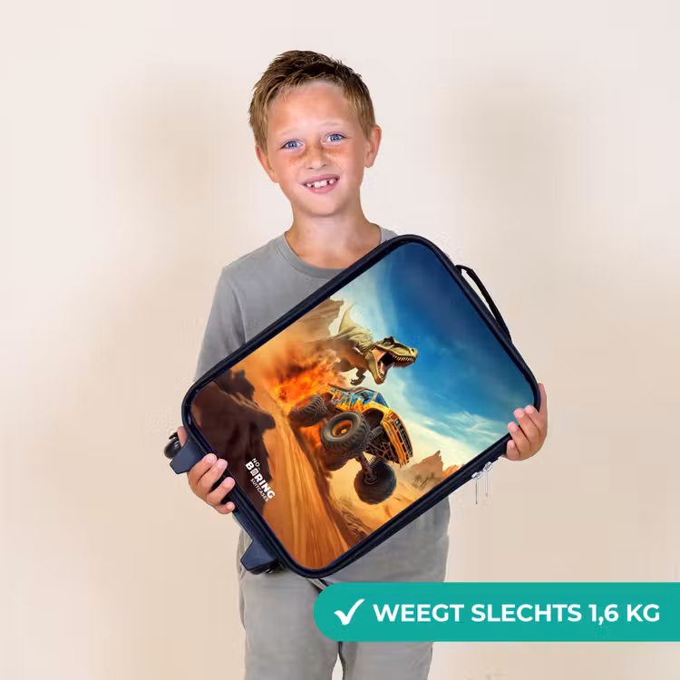 Kinderkoffer - Vluchtende truck voor T-Rex in vurige woestijn — 2