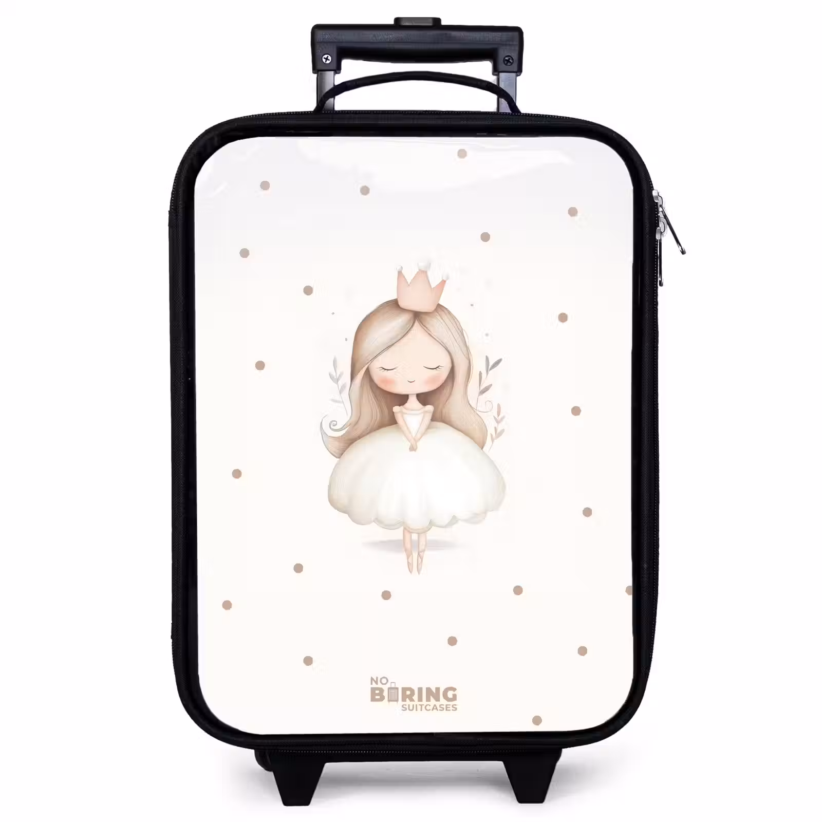 Kinderkoffer - Ballerina prinses tussen beige stippen — 1
