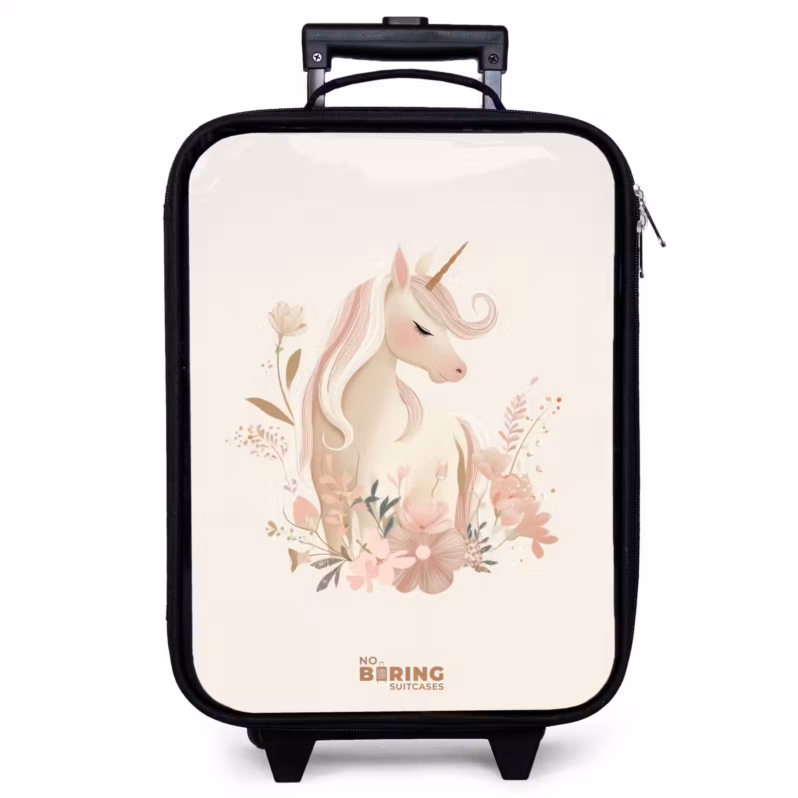 Kinderkoffer - Eenhoorn tussen bloemen in roze pastel kleuren — 1