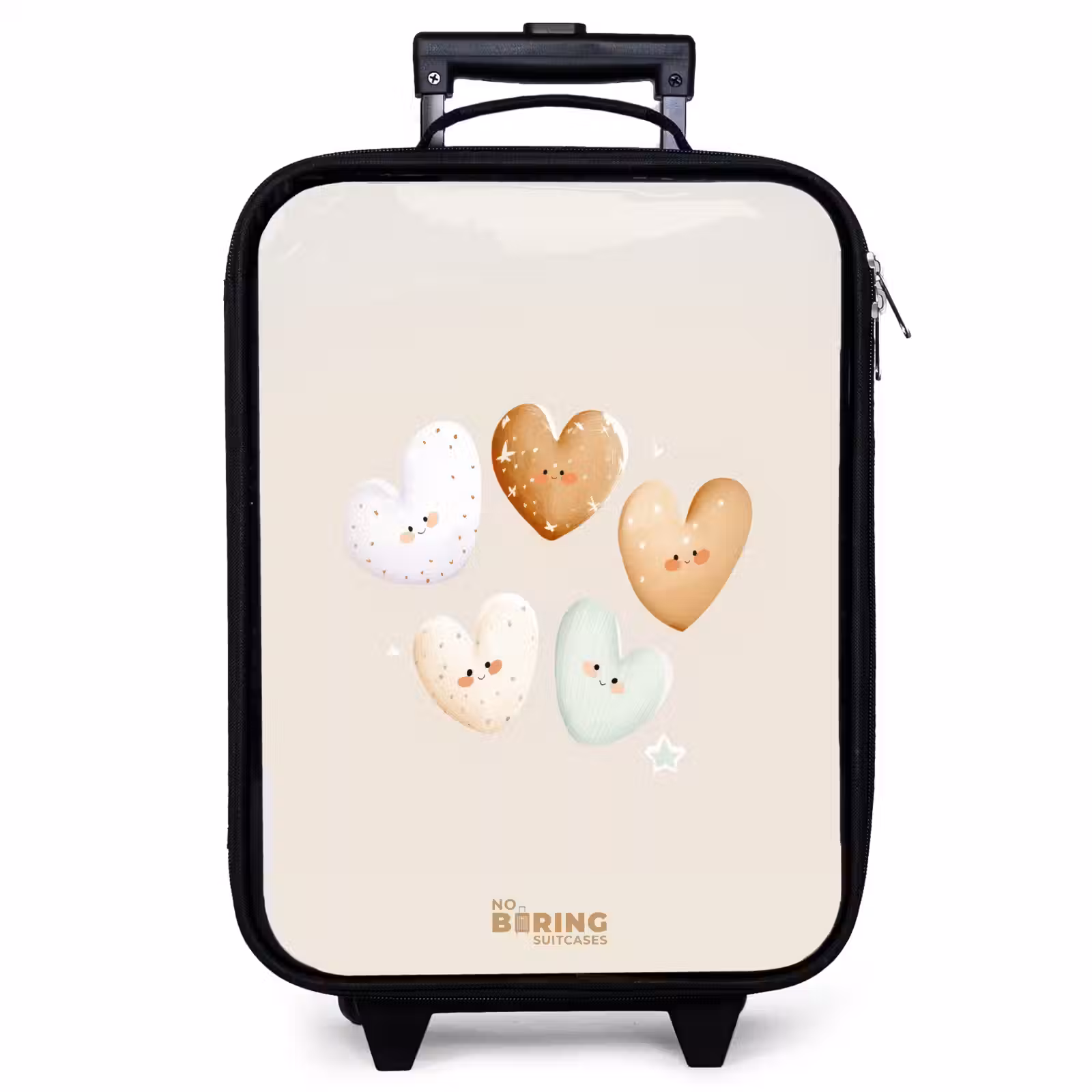 Kinderkoffer - Hartjes in zachte beige tinten — 1