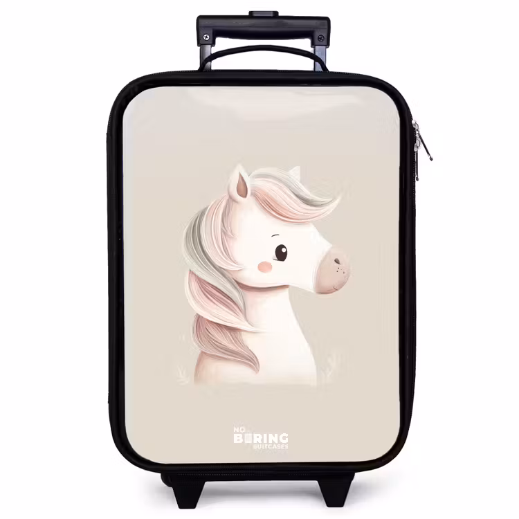 Kinderkoffer - Pony in roze pastel kleuren — 1