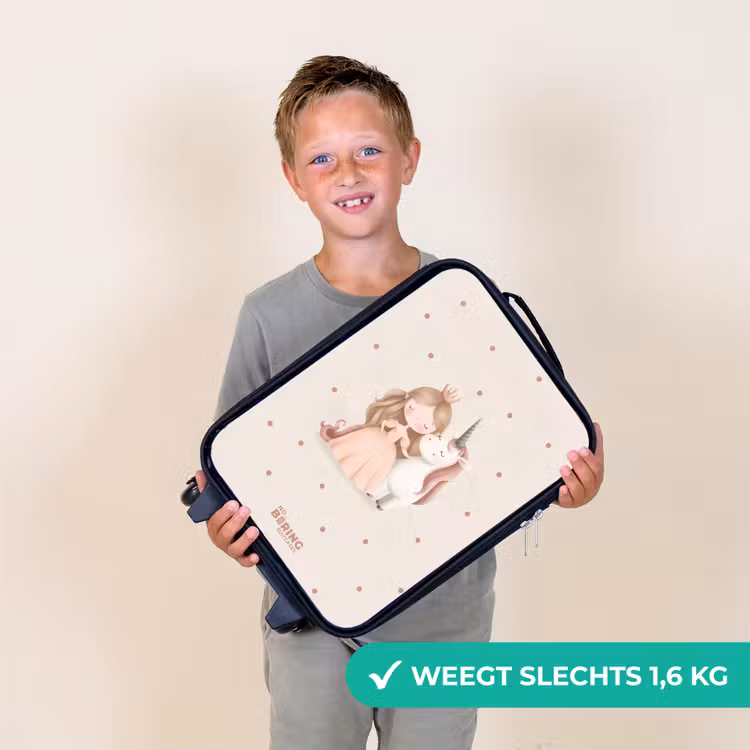 Kinderkoffer - Prinses en een eenhoorn in pastel kleuren — 2