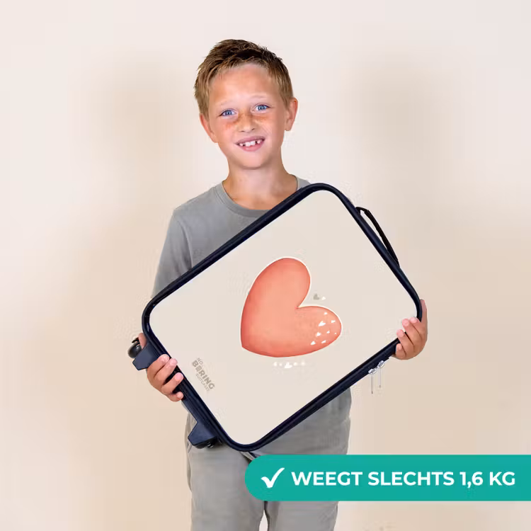 Kinderkoffer - Rood hart op een beige achtergrond — 2