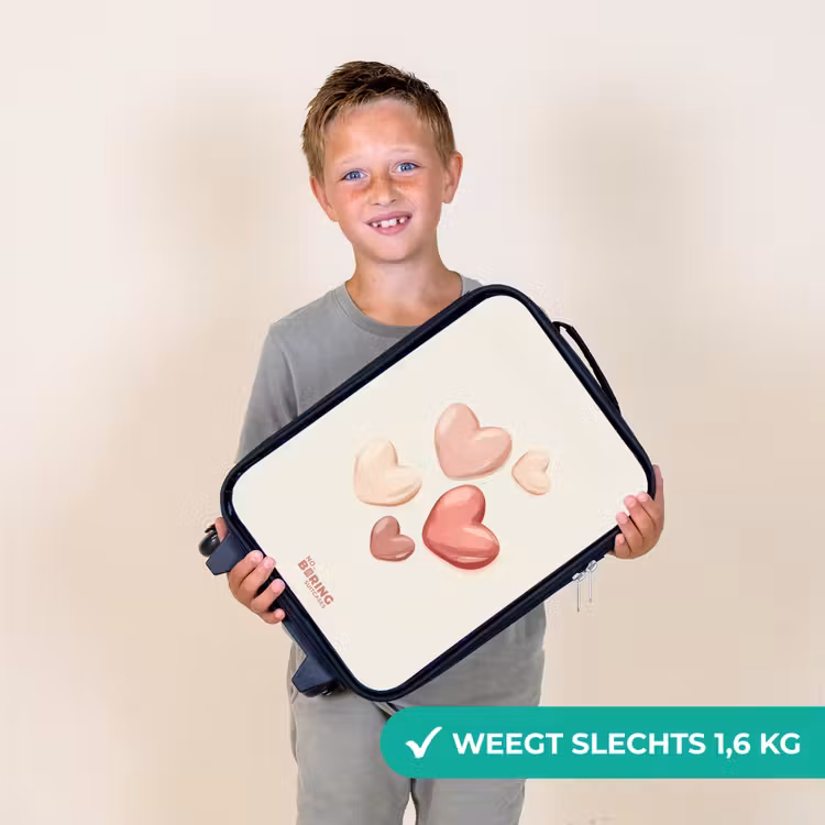 Kinderkoffer - Zwevende harten in zachte rode en roze tinten — 2