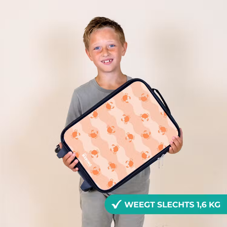 Kinderkoffer - Oranje krabben op golvende achtergrond — 2
