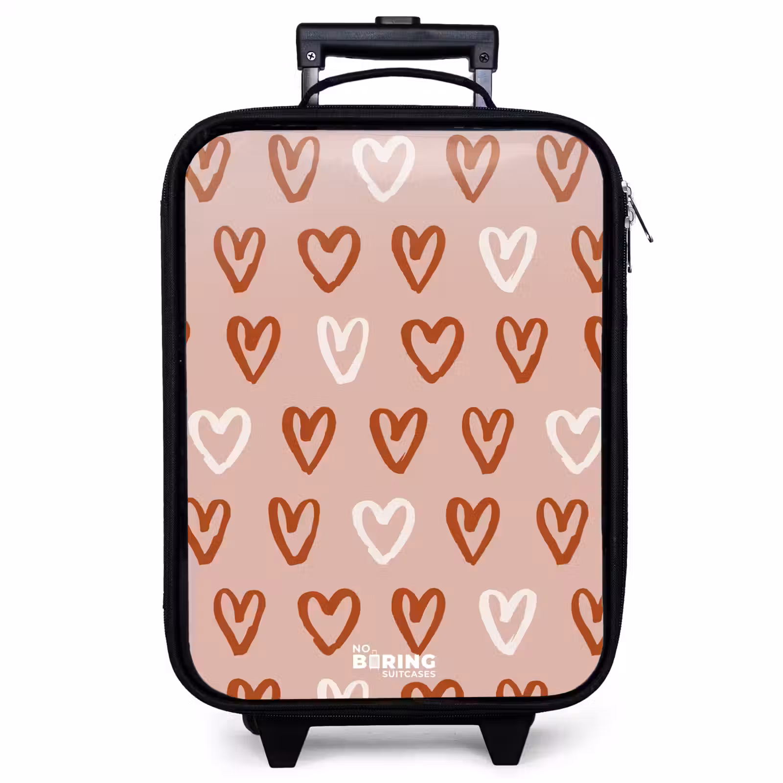 Kinderkoffer - Hartjes patroon in roze en wit — 1