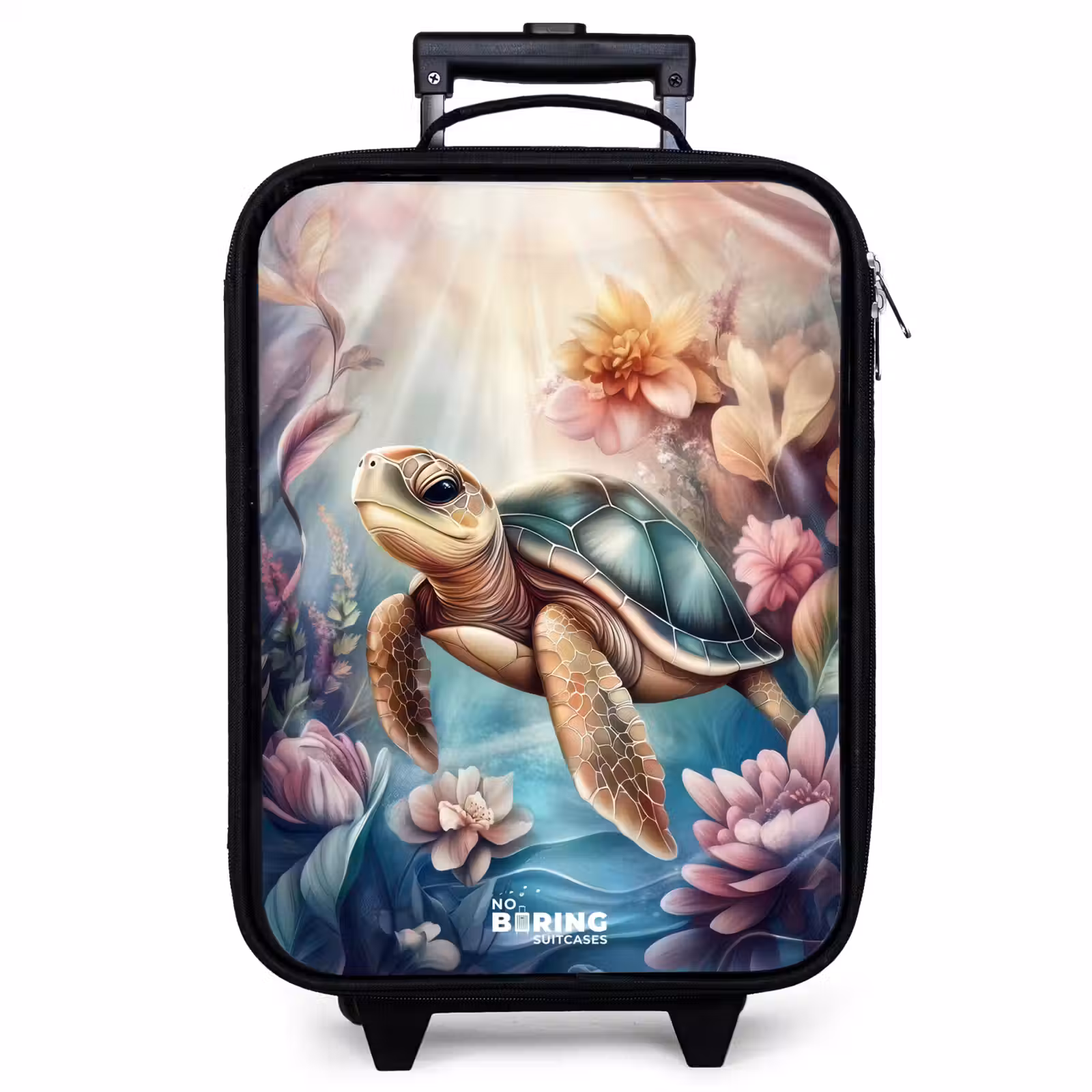 Kinderkoffer - Zeeschildpad tussen bloemen onder water — 1