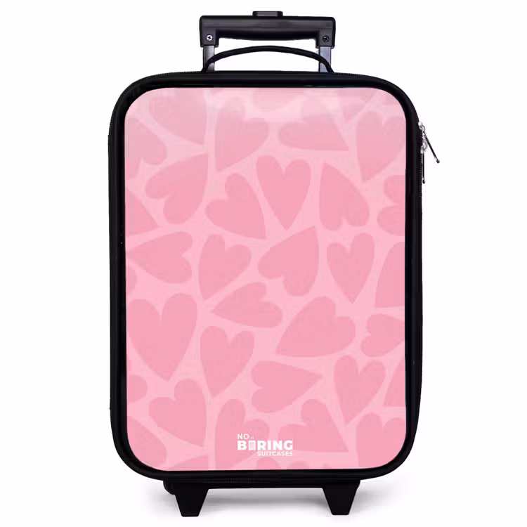 Kinderkoffer - Roze hartjes patroon — 1