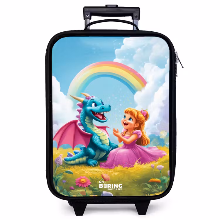 Kinderkoffer - Prinses en dino in een kleurrijke wereld — 1