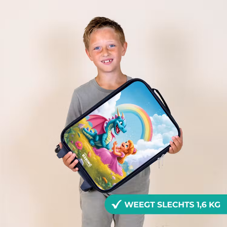 Kinderkoffer - Prinses en dino in een kleurrijke wereld — 2