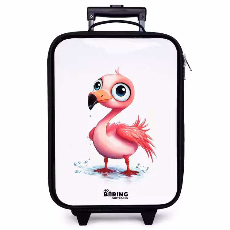 Kinderkoffer - Roze flamingo in het water — 1
