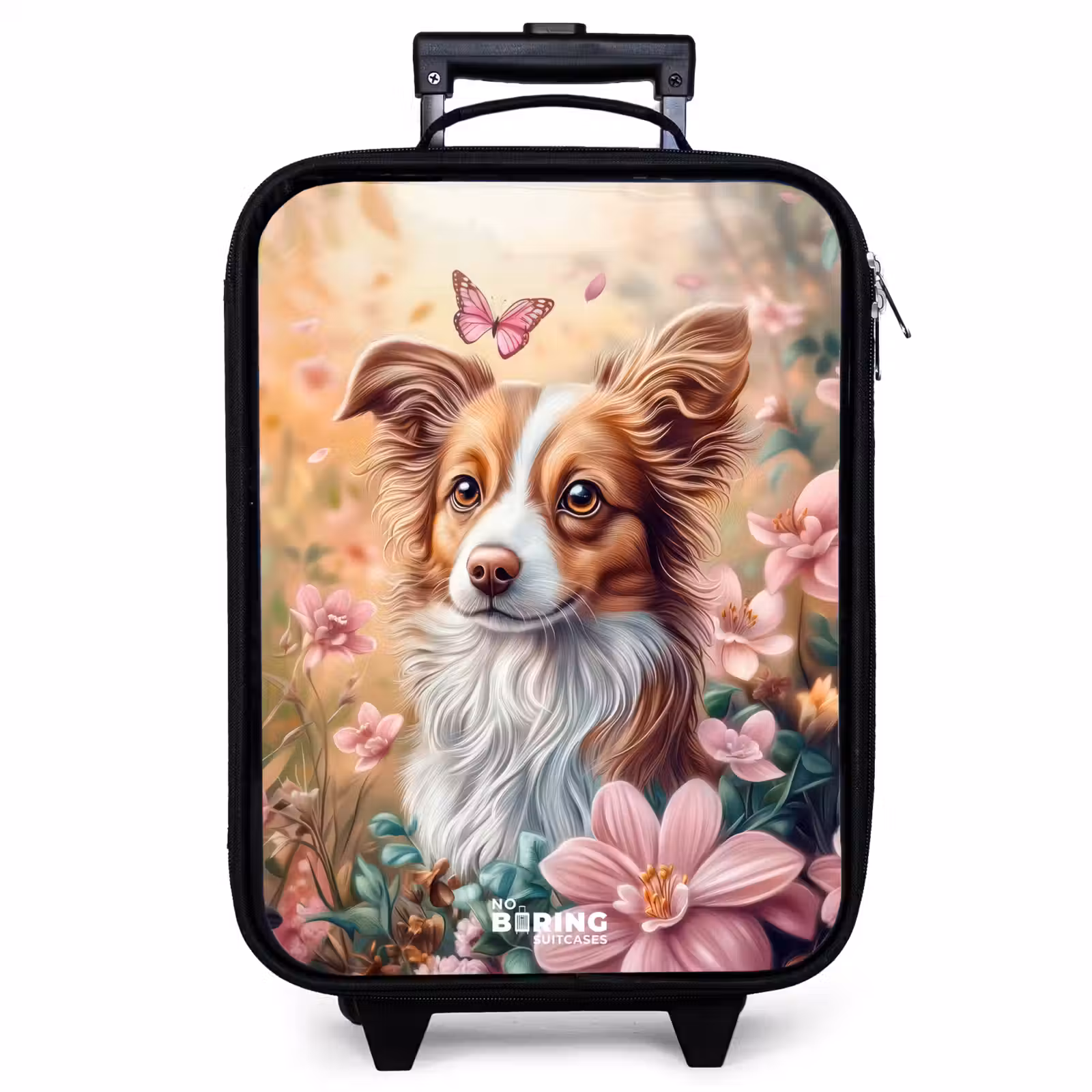 Kinderkoffer - Hond in bloemenveld met vlinders — 1