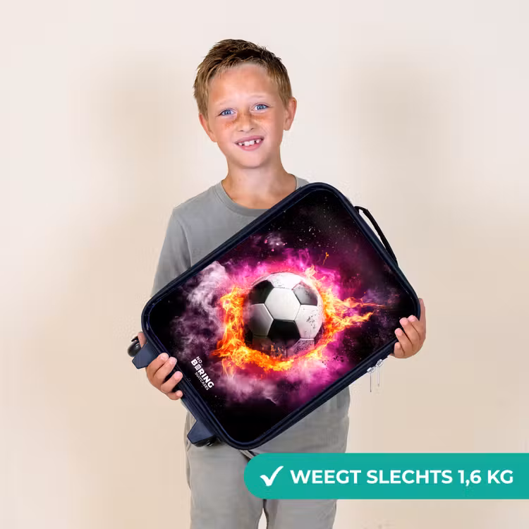 Kinderkoffer - Voetbal in roze vuur explosie — 2