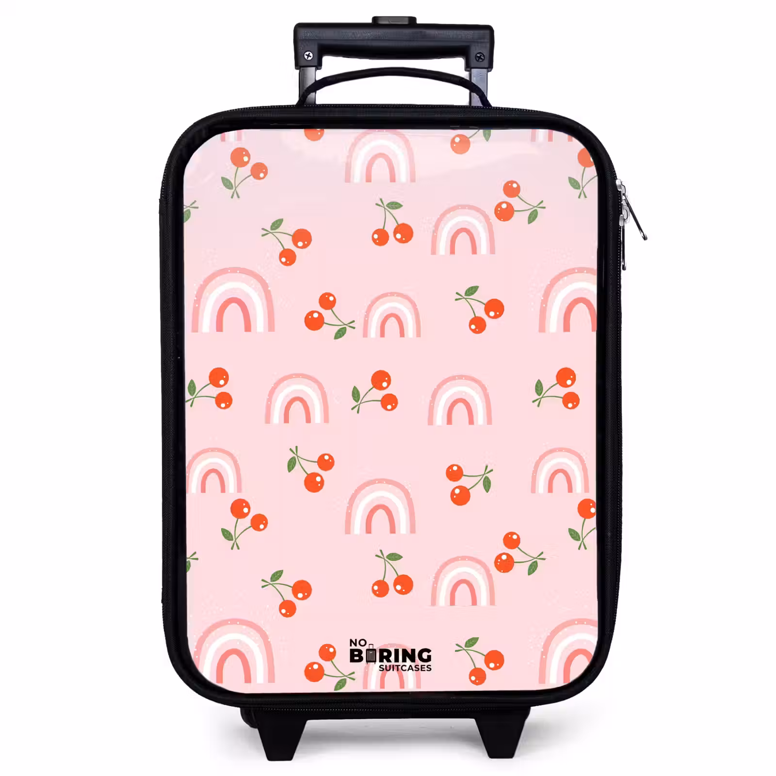 Kinderkoffer - Roze met regenboog en kersen patroon — 1