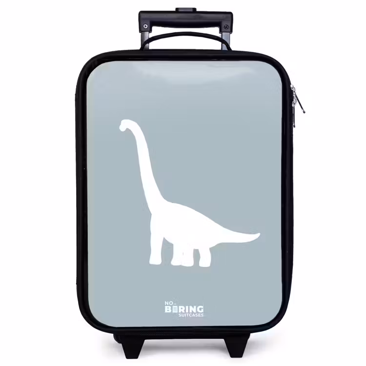 Kinderkoffer - Blauw met Brachiosaurus dino — 1