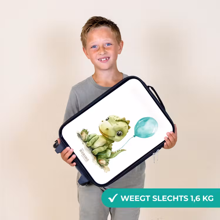 Kinderkoffer - Dino met blauwe ballon — 2