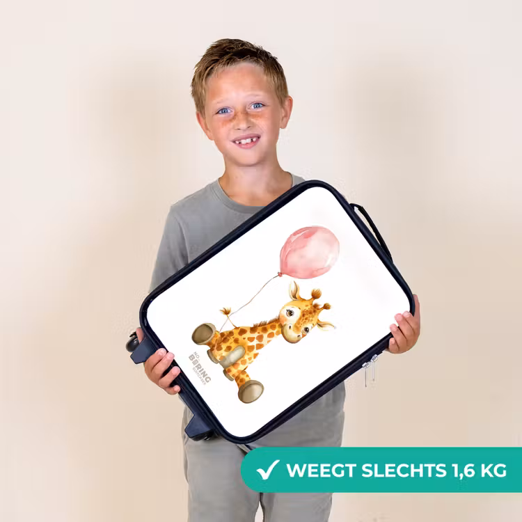 Kinderkoffer - Giraffe met roze ballon — 2