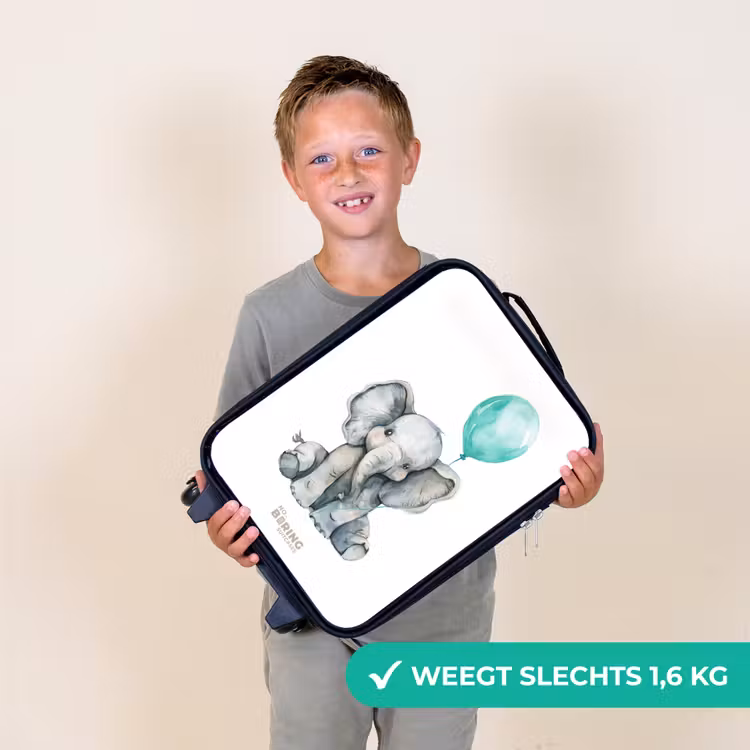 Kinderkoffer - Olifant met blauwe ballon — 2