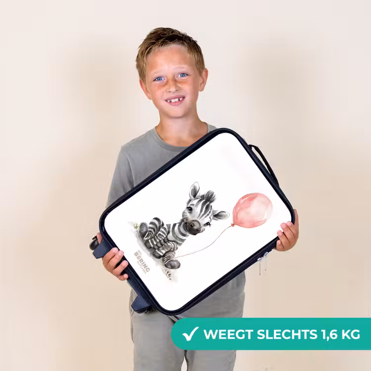 Kinderkoffer - Zebra met roze ballon — 2