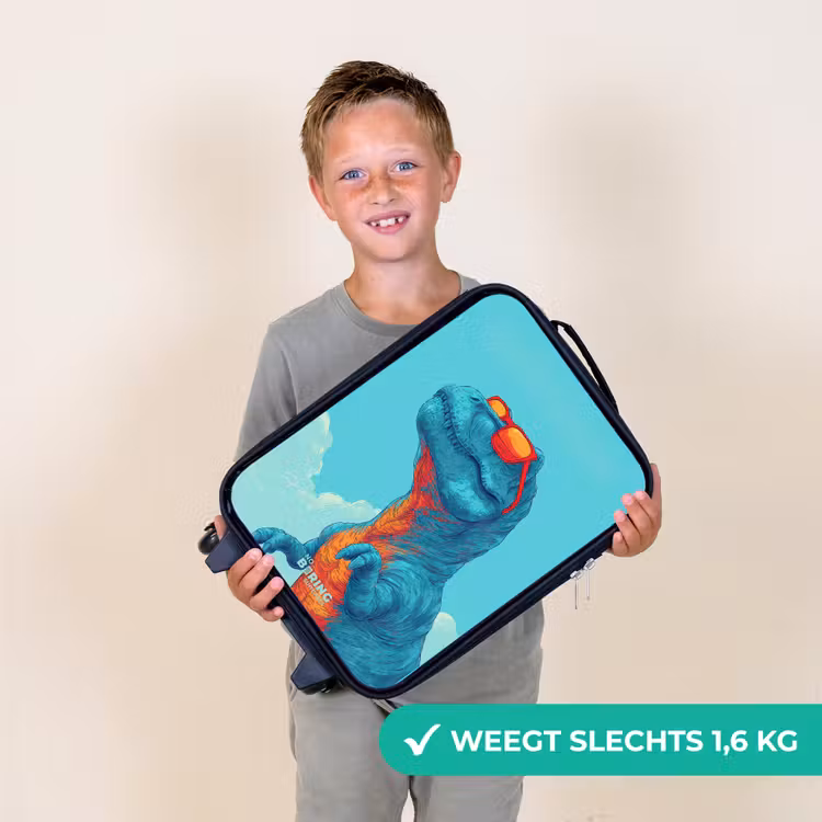 Kinderkoffer - Dino met zonnebril — 2
