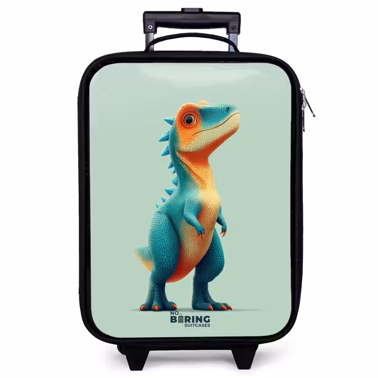 Kinderkoffer - Stoere dino met grote ogen — 1