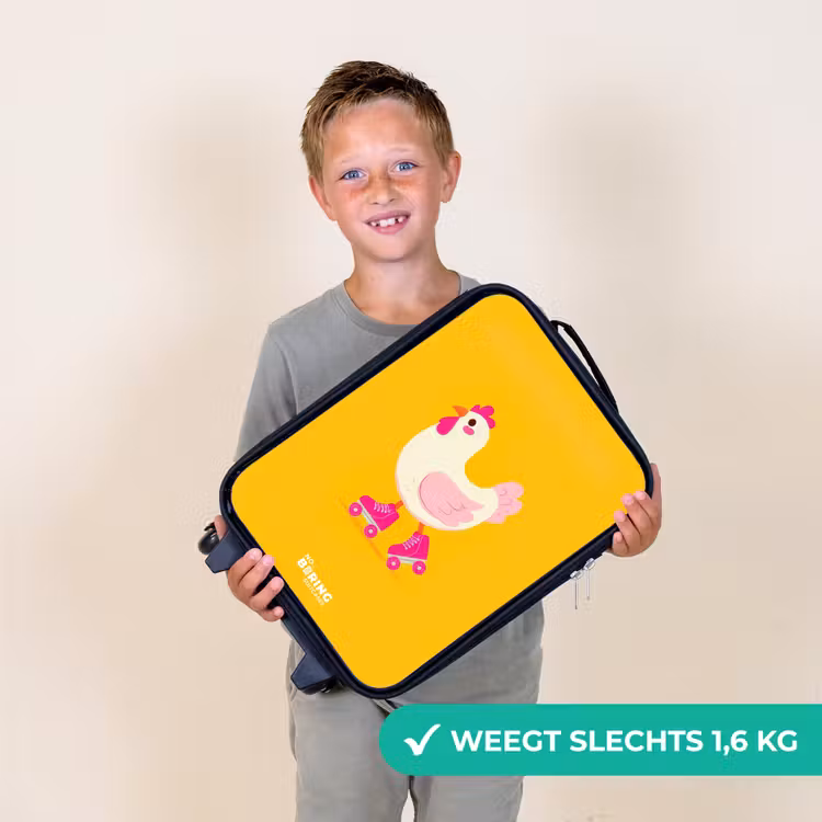 Kinderkoffer - Kip - Rolschaatsen - Geel — 2