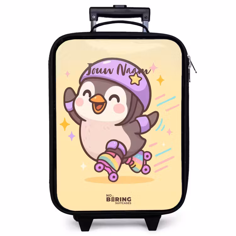 Kinderkoffer - Kawai - Pinguin - Rolschaatsen — 1