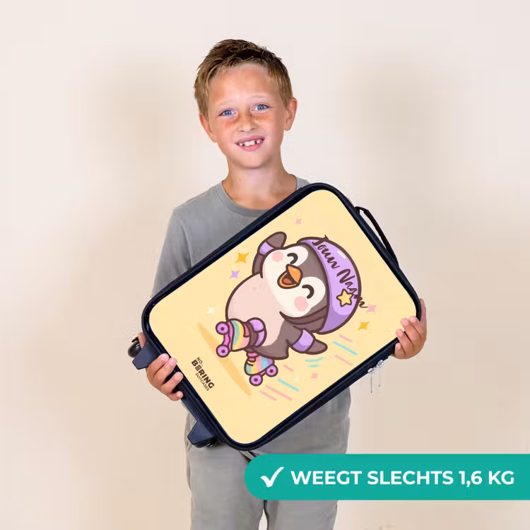 Kinderkoffer - Kawai - Pinguin - Rolschaatsen — 2