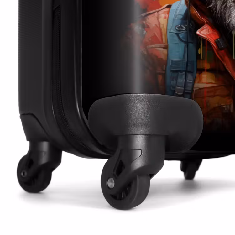 Koffer met naam - Chimpansee met Koptelefoon en Graffiti-Spray — 7