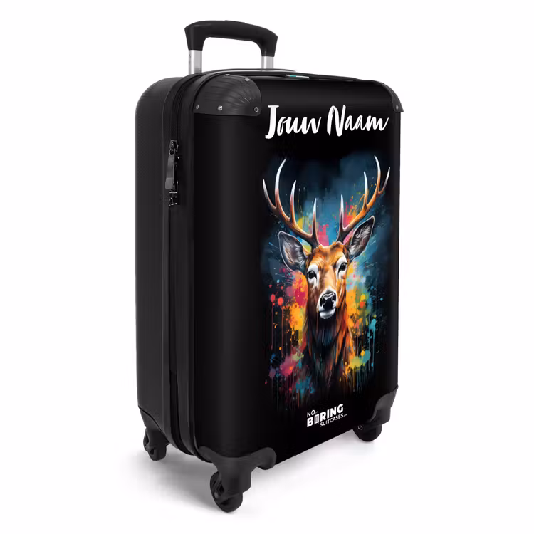 Koffer met naam - Hert met Gewei Tussen Graffiti Spray — 2