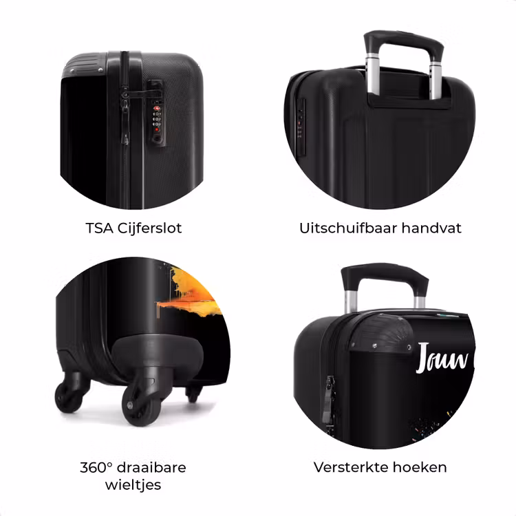Koffer met naam - Palmbomen Besmeurd met Verf — 8