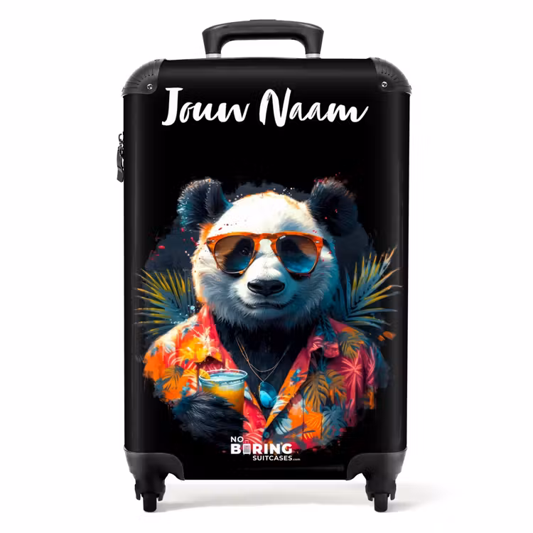 Koffer met naam - Panda als Tropische Street Art — 1