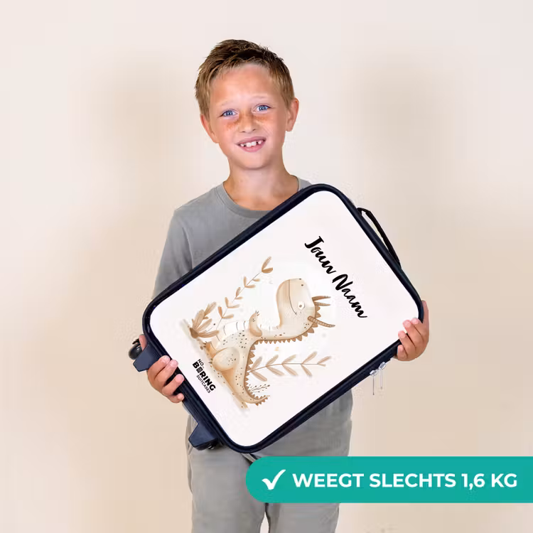 Kinderkoffer met naam - Zwart - Dobby draakje — 2