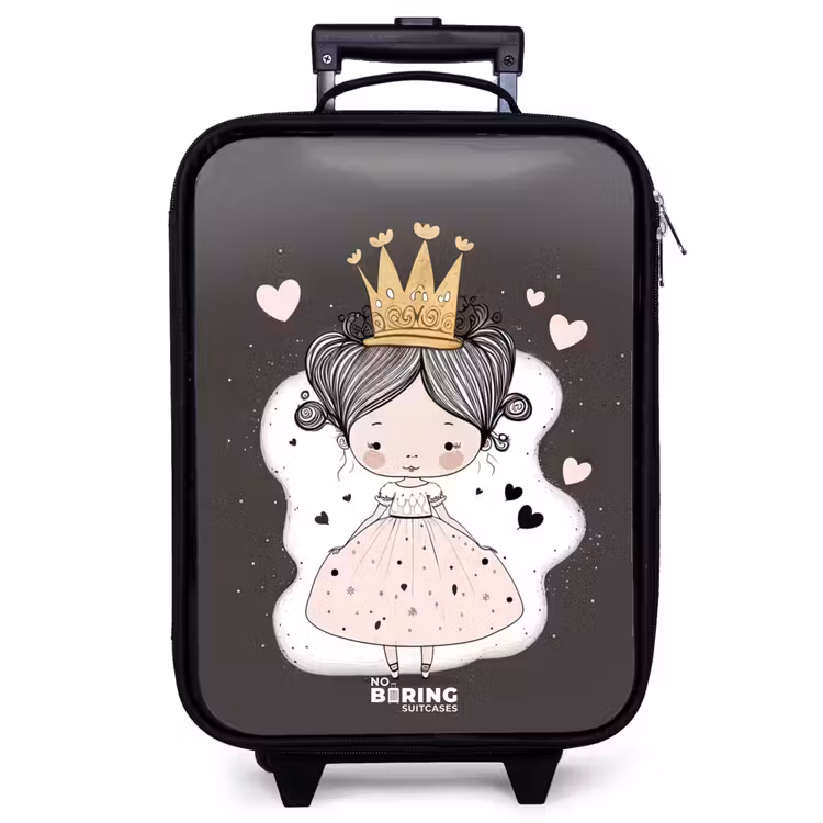 Kinderkoffer - Kleine prinses op zwarte achtergrond — 1