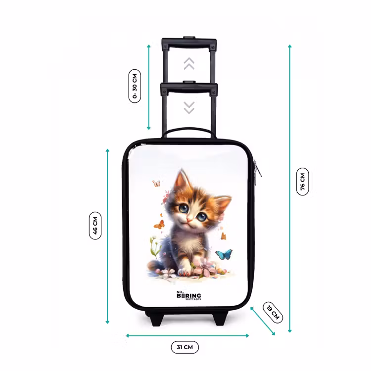 Kinderkoffer - Portret van een kitten omringd door vlinders — 4