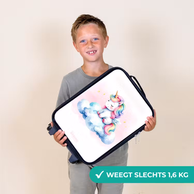 Kinderkoffer - Eenhoorn met regenboogmanen op een wolk — 2