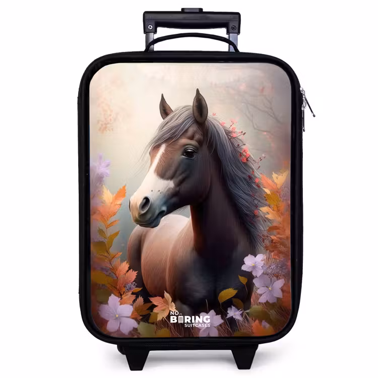 Kinderkoffer - Bruin paard in de herfst — 1