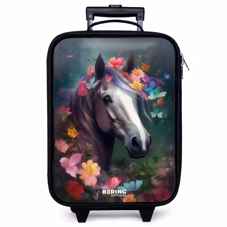 Kinderkoffer - Paard in kleurrijke bloemen — 1
