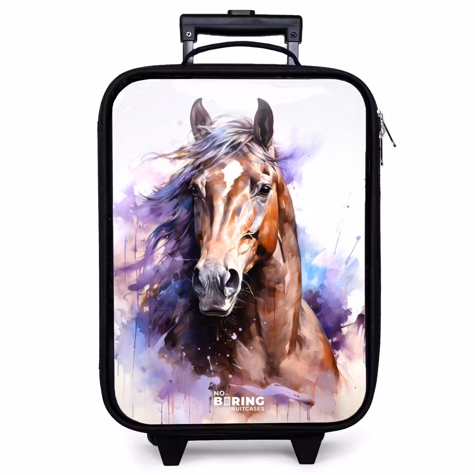 Kinderkoffer - Aquarel paard met kleurrijke spatten — 1